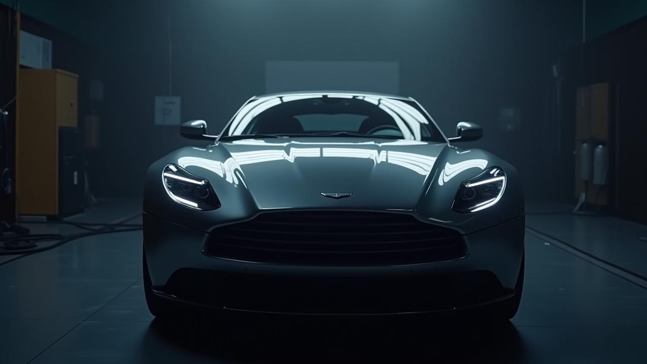 特別調合されたセラミックコーティング剤が塗布された高級車のボディ